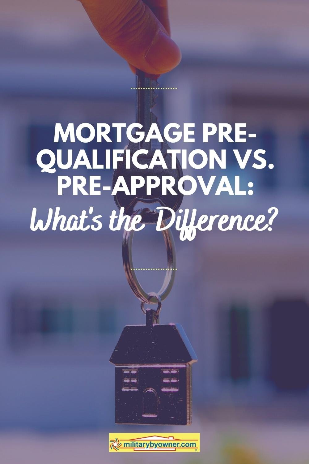 mortgage pre qualification vs pre approval